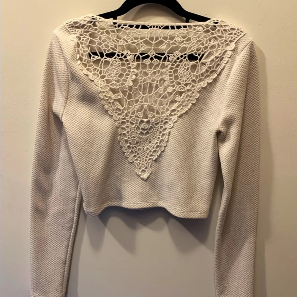 Cream Crop sweater